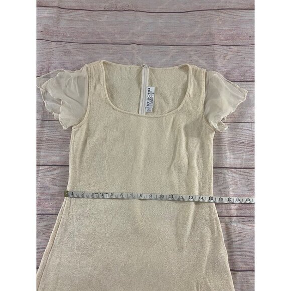 St John evening by Maire Gray Beige Asymmetrical Cocktail Dress - 6 - Picture 6 of 13